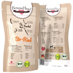 HerzensHund Bio Rind mit Bio Gemüse 130 g