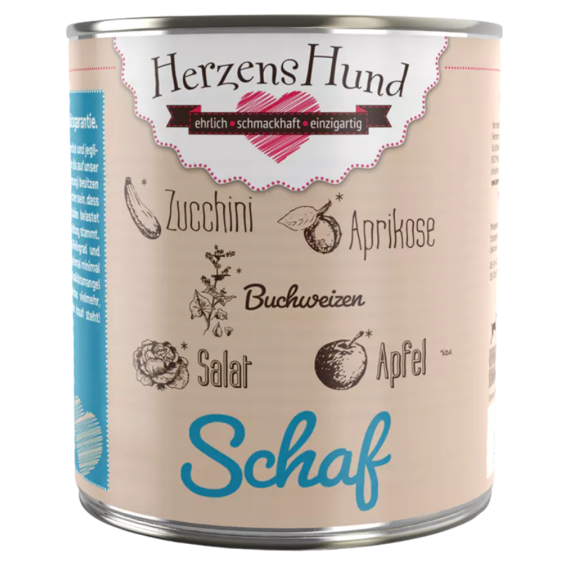 HerzensHund Schaf mit Buchweizen 800 g