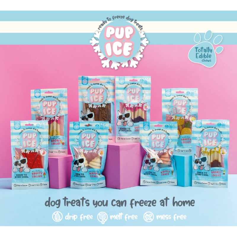 Imaginelles Pup Ice Dog Snack Waffle Cones Strawberry M