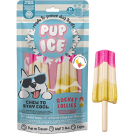 Imaginelles Pup Ice Dog Snack Rocket Lollies Strawberry & Banana M