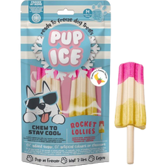 Imaginelles Pup Ice Dog Snack Rocket Lollies Strawberry & Banana M