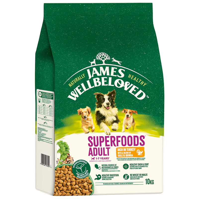 James Wellbeloved Dog Superfoods Truthahn mit einer Mischung aus Grünkohl & Quinoa