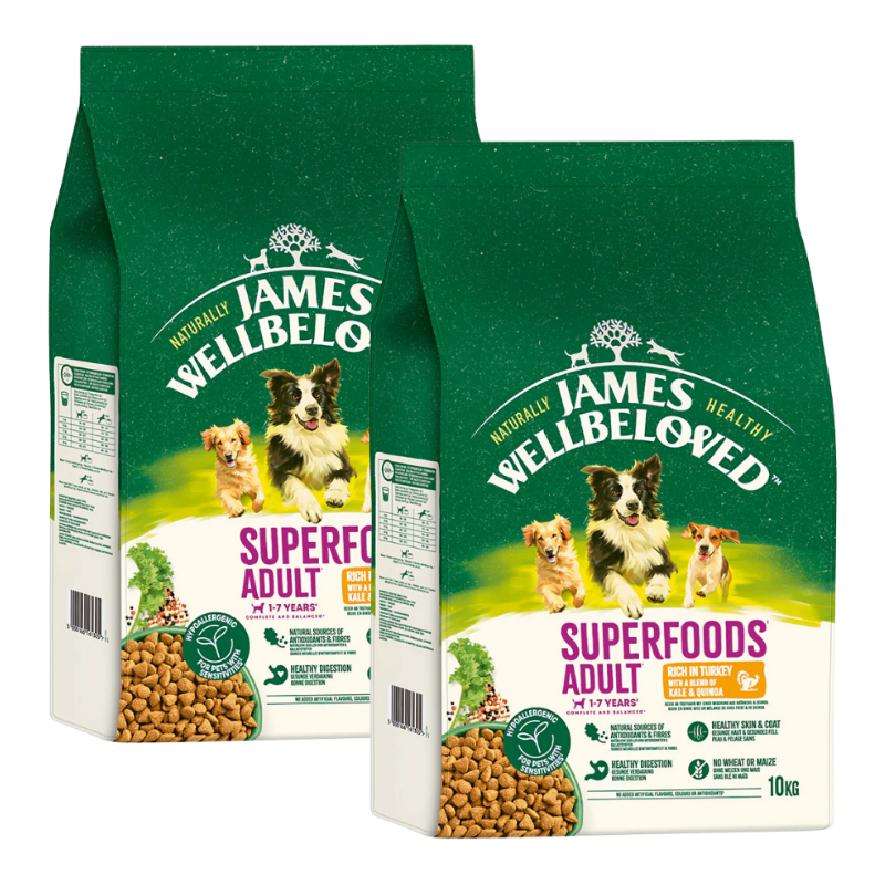 James Wellbeloved Dog Superfoods Truthahn mit einer Mischung aus Grünkohl & Quinoa