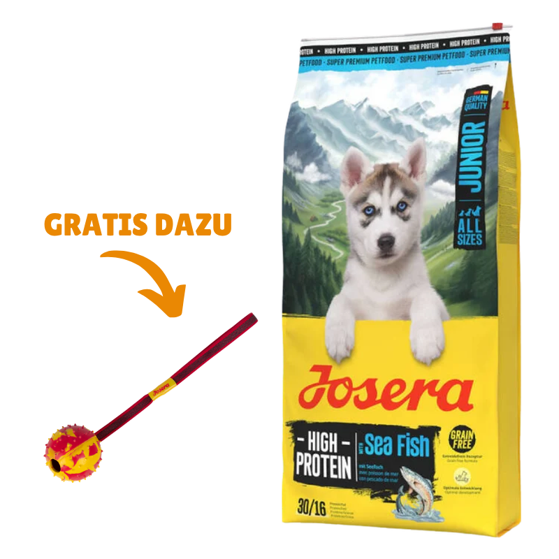 Josera High Protein Seefisch Junior 12,5 kg + GRATIS Josera Wurfball