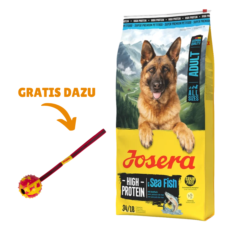 Josera High Protein Seefisch 12,5 kg + GRATIS Josera Wurfball