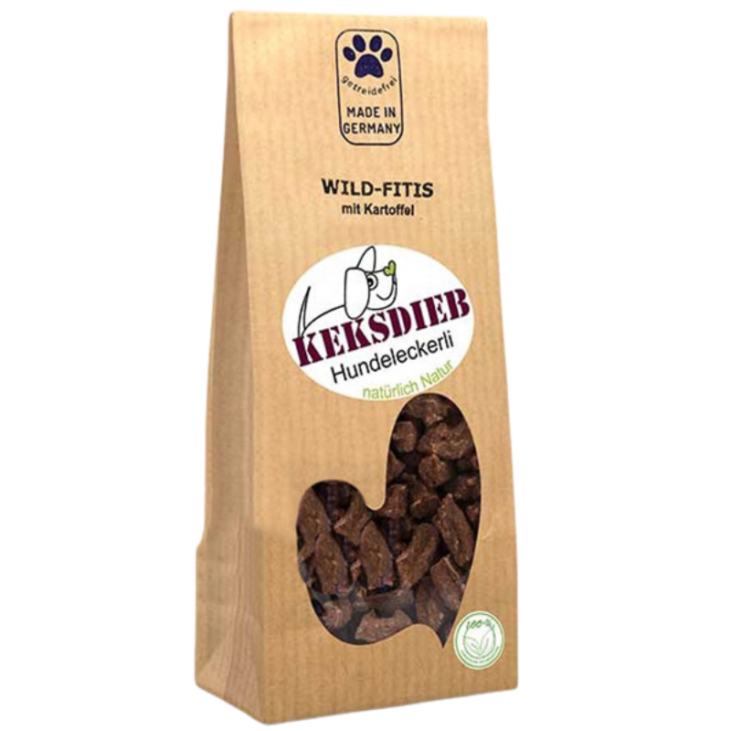 KEKSDIEB Hundeleckerli Wild Fitis + Kartoffel 125 g