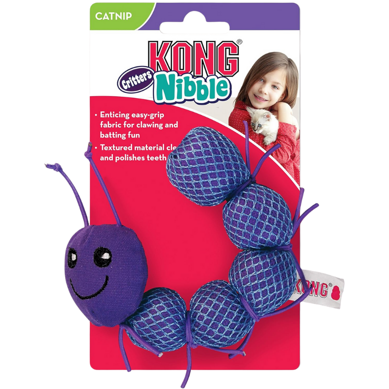 KONG Cat Nibble Critter Catnipillar