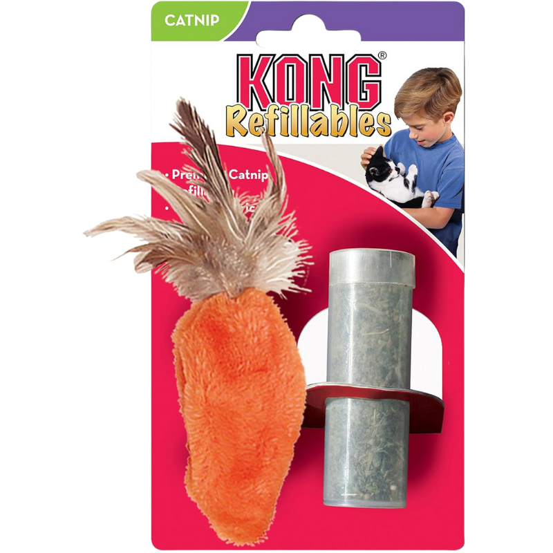 KONG Cat Refillables Carrot mit Feather Top