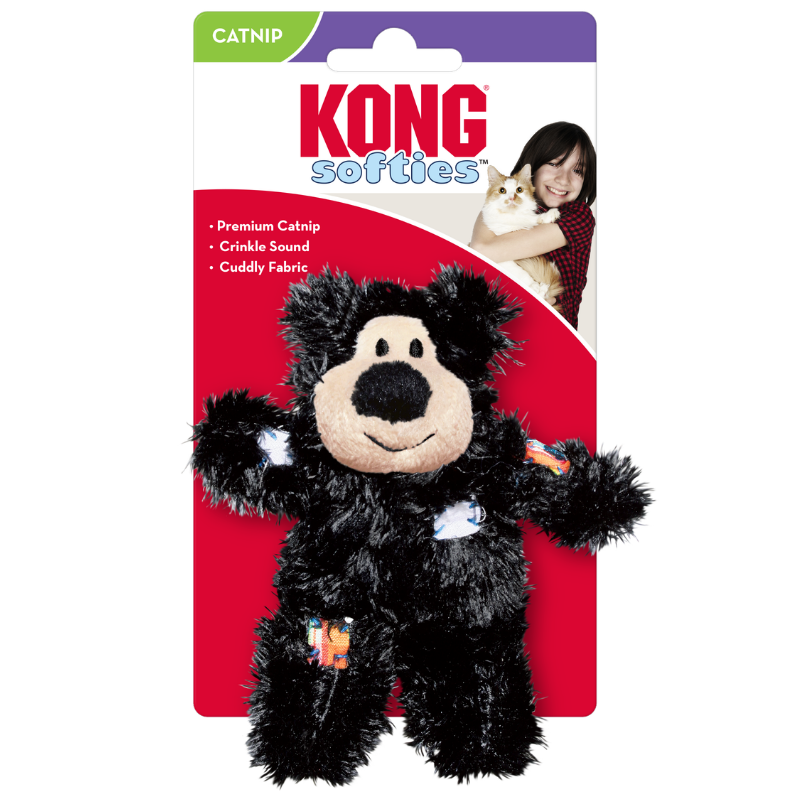KONG Cat Softies Patchwork Bear