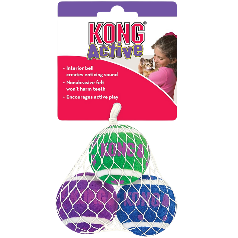 KONG Cat Tennis Balls with Bells