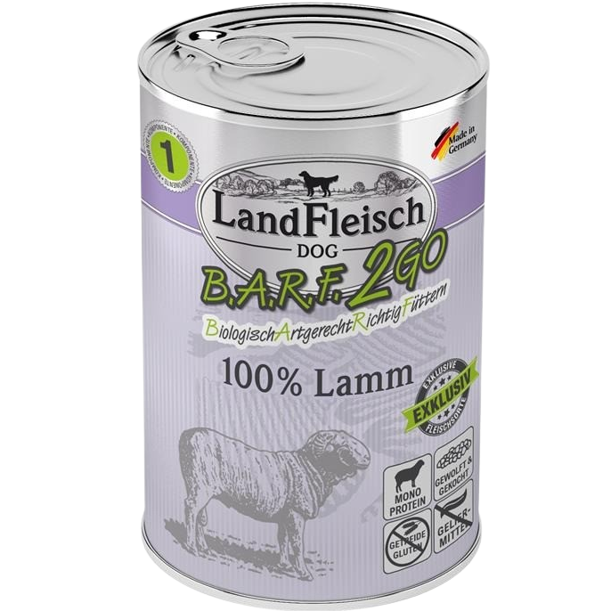 LandFleisch B.A.R.F.2GO Exklusiv Lamm 400 g