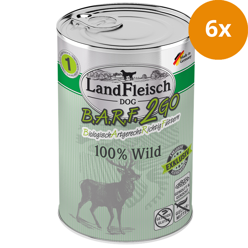 LandFleisch B.A.R.F.2GO Exklusiv Wild 400 g