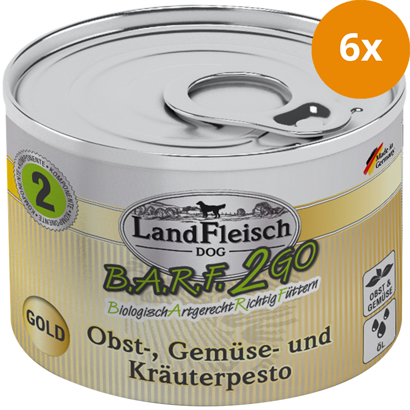 LandFleisch B.A.R.F.2GO Obst, Gemüse und Kräuterpesto Gold 200 g