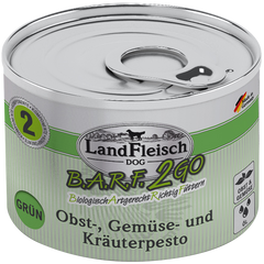 LandFleisch B.A.R.F.2GO Obst, Gemüse und Kräuterpesto Grün 200 g