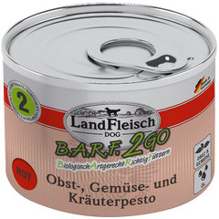 LandFleisch B.A.R.F.2GO Obst, Gemüse und Kräuterpesto Rot 200 g