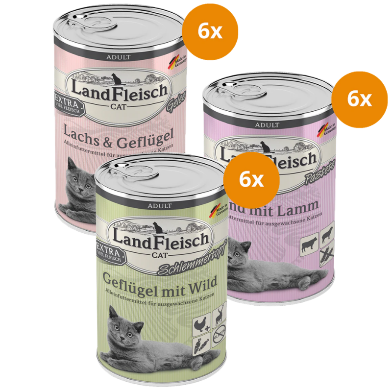 Landfleisch Cat 400 g - Mix Sparpaket