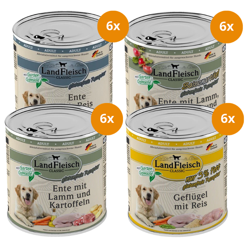 LandFleisch Classic Kombipaket 800 g – Ente Menü Mix (4 Sorten)