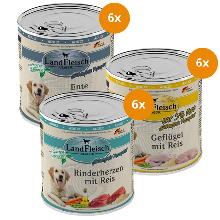 Landfleisch Dog 800 g - Mix Sparpaket