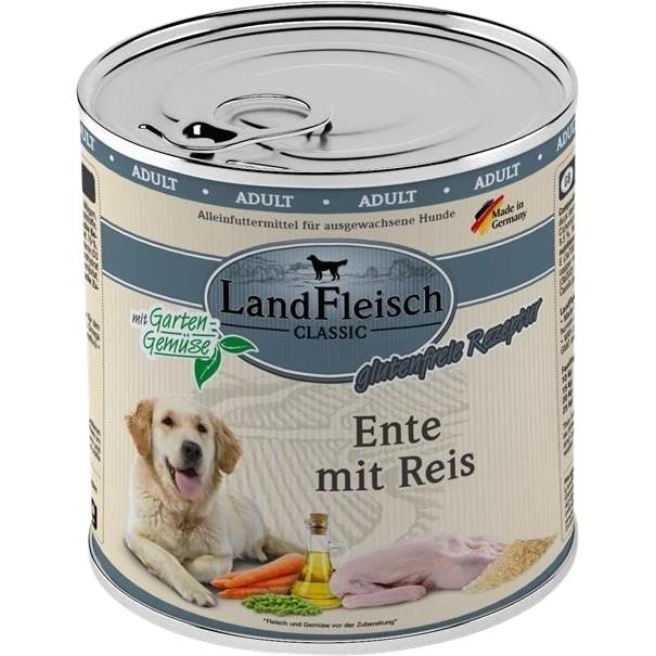 LandFleisch Dog Classic Ente mit Reis 800 g