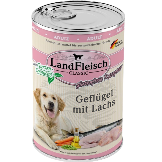 LandFleisch Dog Classic Geflügel mit Lachs 400 g