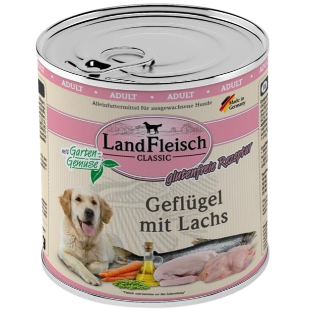 LandFleisch Dog Classic Geflügel mit Lachs 800 g
