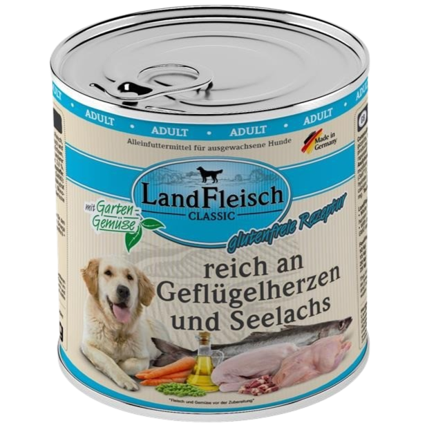 LandFleisch Dog Classic Geflügelherz & Seelachs 800 g
