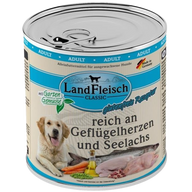 LandFleisch Dog Classic Geflügelherz & Seelachs 800 g