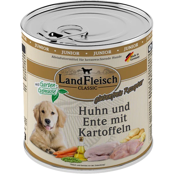 LandFleisch Dog Classic Junior Huhn, Ente & Kartoffel 800 g