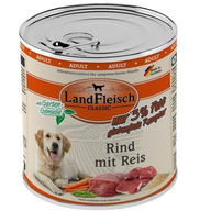 LandFleisch Dog Classic Rind mit Reis 800 g
