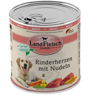 LandFleisch Dog Classic Rinderherz mit Nudeln 800 g