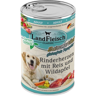 LandFleisch Dog Classic Rinderherz mit Wildapfel 400 g