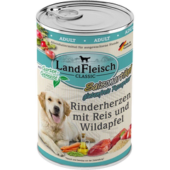 LandFleisch Dog Classic Rinderherz mit Wildapfel 400 g