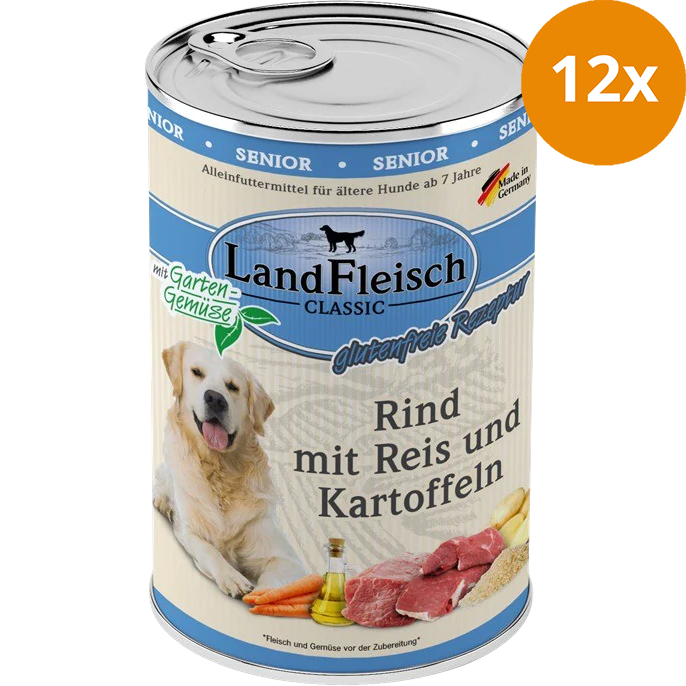 LandFleisch Dog Classic Senior Rind mit Kartoffel 400 g
