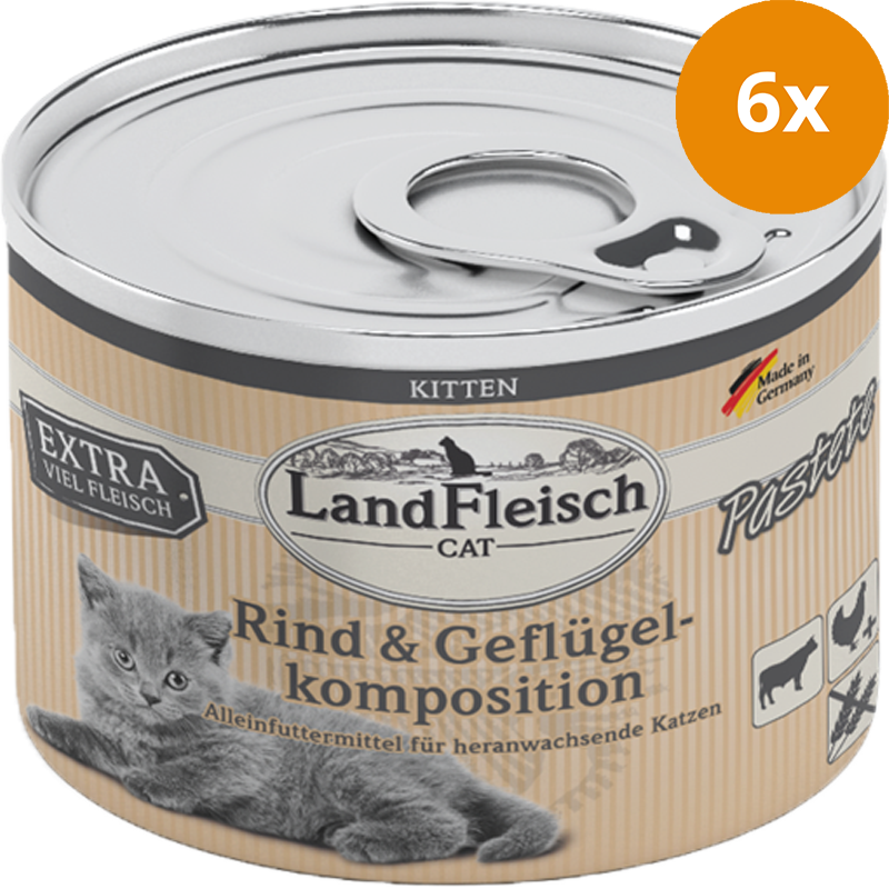 LandFleisch Kitten Pastete Rind & Geflügelkomposition 195 g