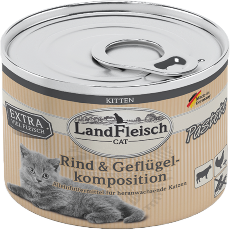 LandFleisch Kitten Pastete Rind & Geflügelkomposition 195 g