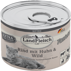 LandFleisch Kitten Pastete Rind, Huhn & Wild 195 g