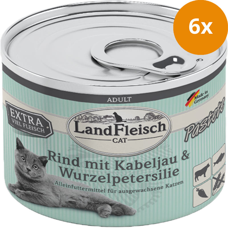 LandFleisch Pastete Rind, Kabeljau & Wurzelpetersilie 195 g
