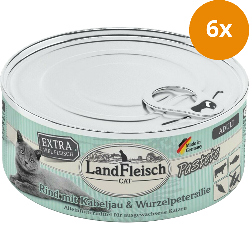LandFleisch Pastete Rind, Kabeljau, Wurzelpetersilie 100 g