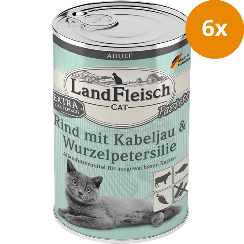 LandFleisch Pastete Rind, Kabeljau & Wurzelpetersilie 400 g