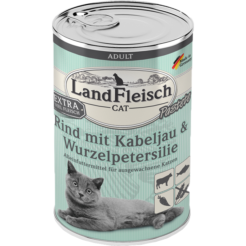 LandFleisch Pastete Rind, Kabeljau & Wurzelpetersilie 400 g