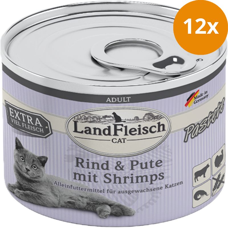 LandFleisch Pastete Rind, Pute & Shrimps 195 g