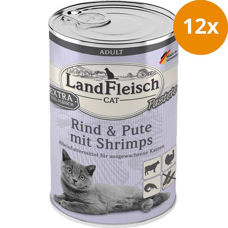 LandFleisch Pastete Rind, Pute & Shrimps 400 g