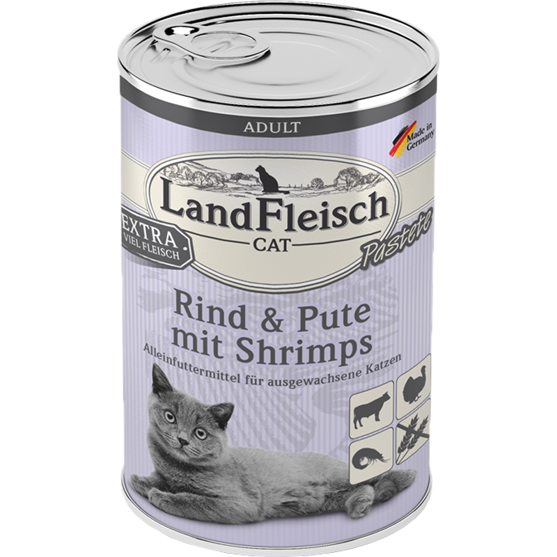 LandFleisch Pastete Rind, Pute & Shrimps 400 g