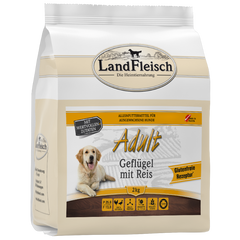 LandFleisch Dog Trocken Adult Geflügel mit Reis