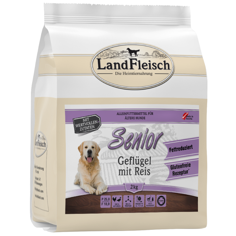 LandFleisch Dog Trocken Senior Geflügel+Reis