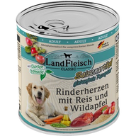 LandFleisch Dog Classic Rinderherz mit Reis & Wildapfel 800 g