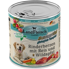 LandFleisch Dog Classic Rinderherz mit Reis & Wildapfel 800 g
