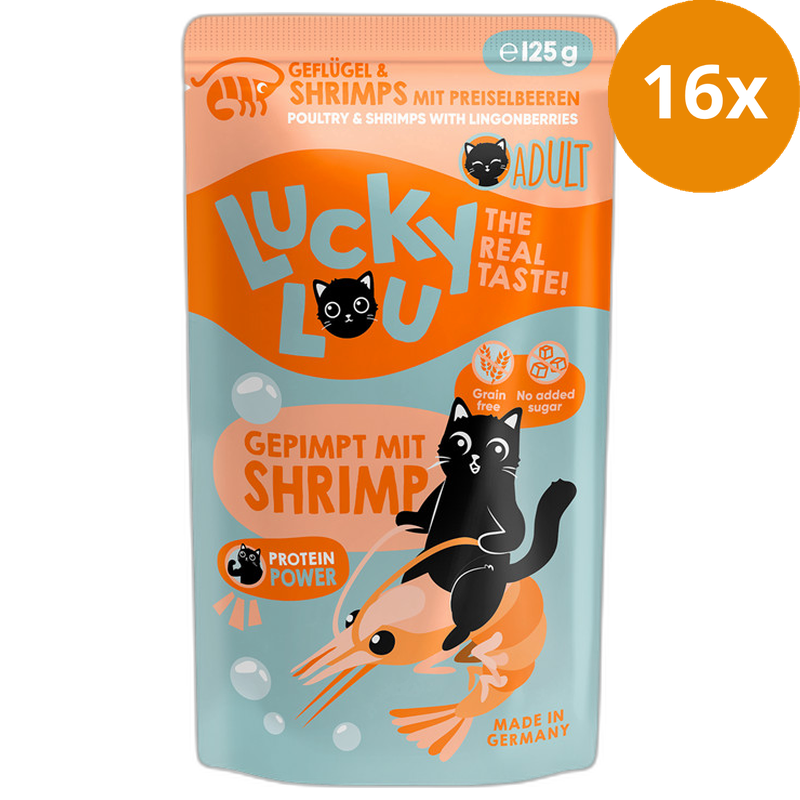Lucky Lou Lifestage Adult Geflügel & Schrimps 125 g