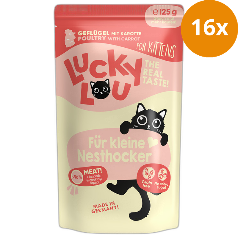 Lucky Lou Lifestage Kitten Geflügel 125 g
