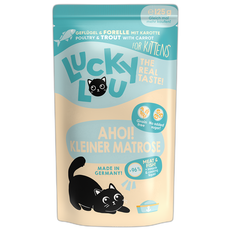 Lucky Lou PB Lifestage Kitten Geflügel + Forelle 125 g